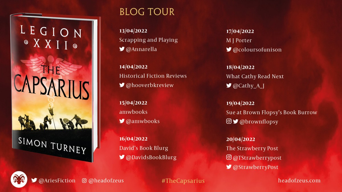 It’s my turn on the new release blog tour for The Capsarius by Simon Turney #AriesFiction&nbsp;#BlogTour