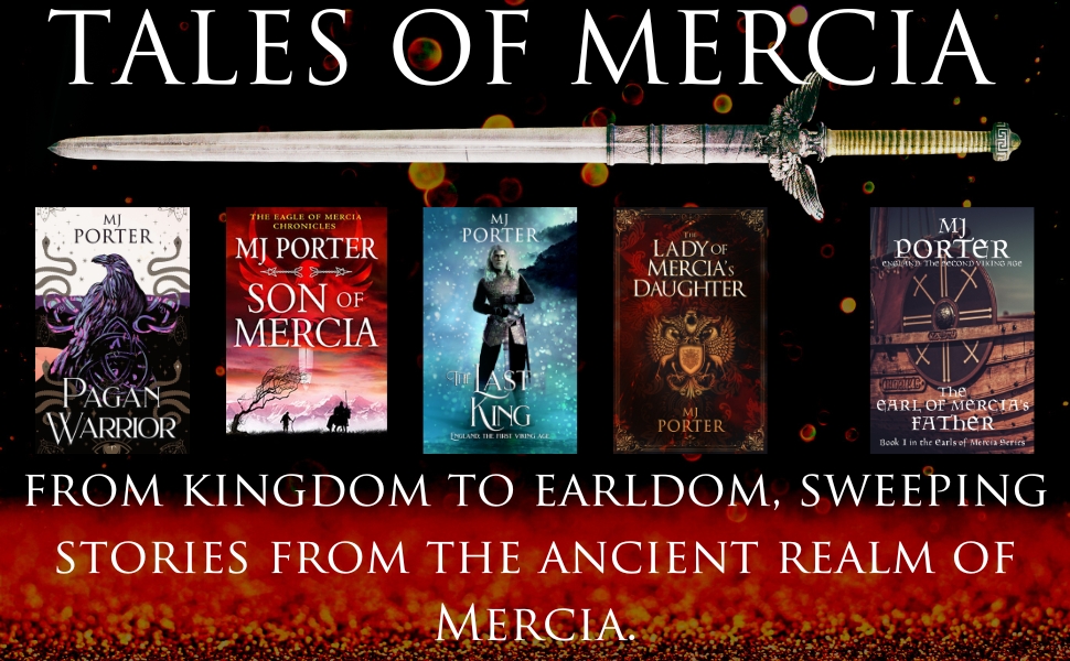 Image showing books from MJ Porter's Tales of Mercia and Saxon Stories