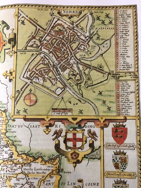 York from the John Speed map opf the West Riding of Yorkshire