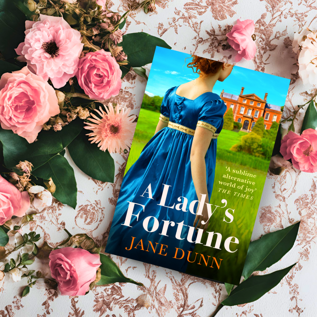 Image showing the cover for A Lady's Fortune with flowers as a background.