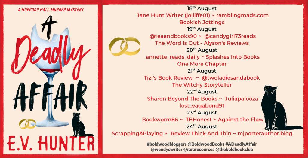 Blog banner for A Deadly Affair by EV Hunter