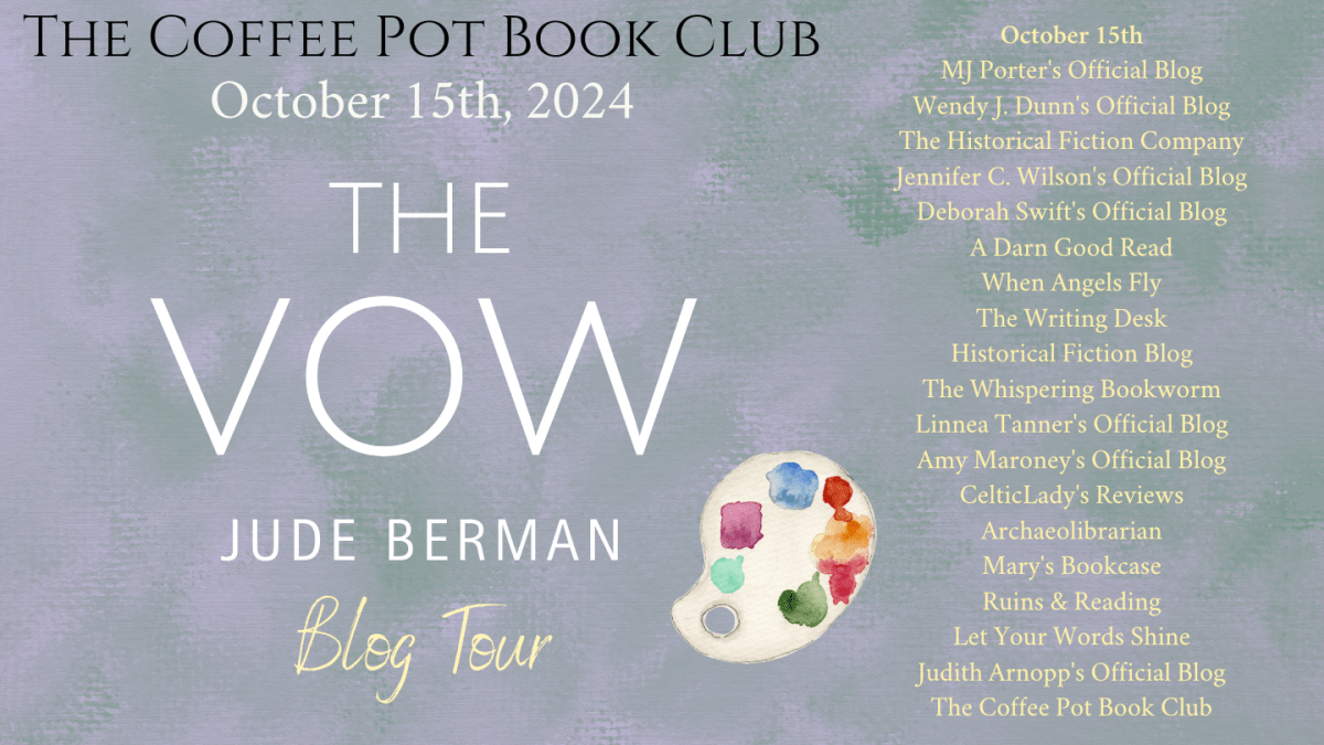 I’m delighted to welcome Jude Berman and her new book, The Vow, to the blog #TheVow #AngelicaKauffman #WomenInArt, #HistoricalFiction #ArtHistory #BlogTour #BookBlast #TheCoffeePotBookClub