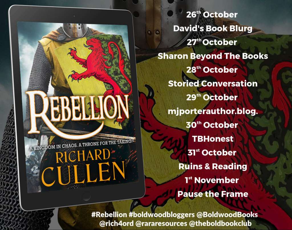 Blogtour banner for Rebellion by Richard Cullen
