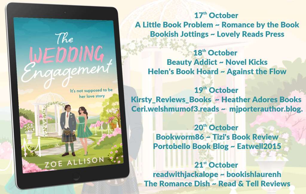 The Wedding Engagement by Zoe Allison blog banner with Rachel's Random Resources