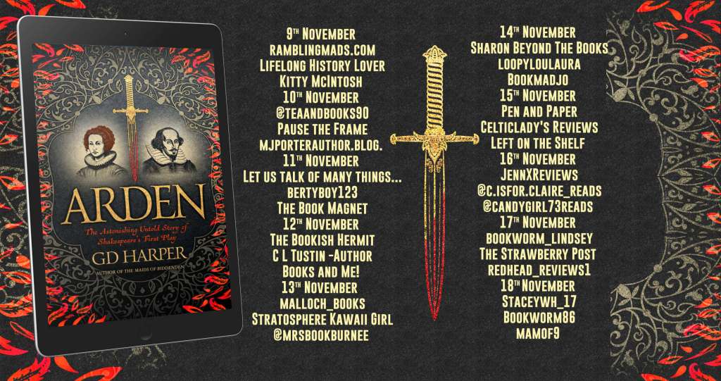Blog banner for the Arden by GD Harper blog tour