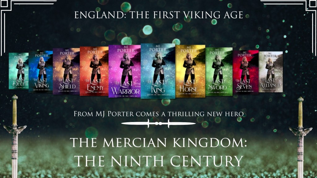 An image showing all twn book covers for The Mercian Kingdom: The Ninth Century series. 