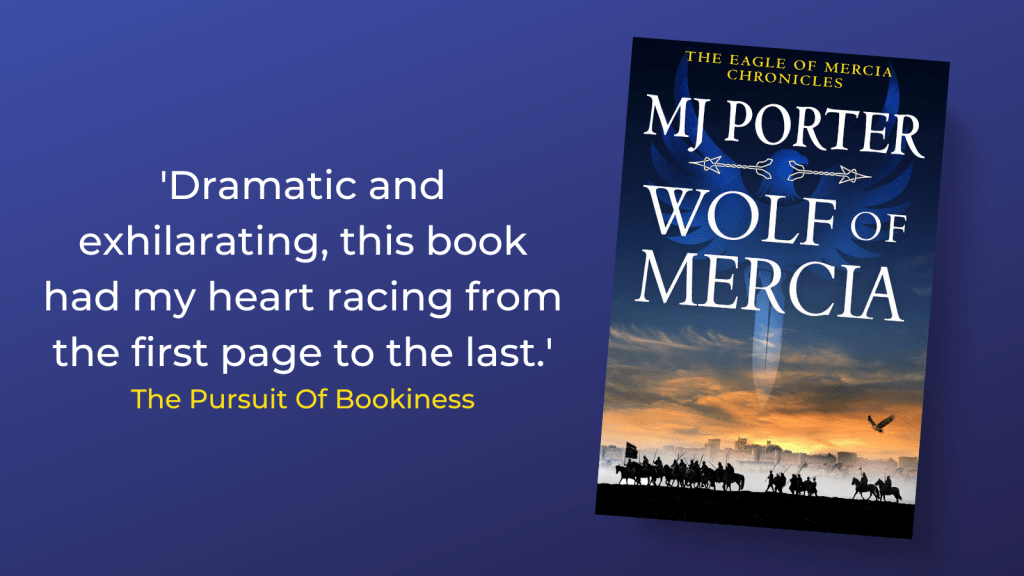 Blog tour quote for Wolf of Mercia. 