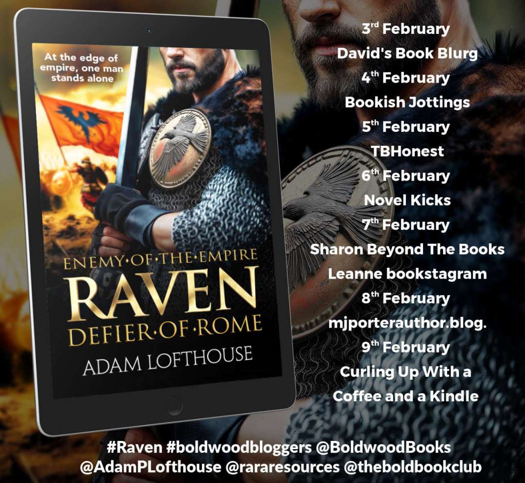 Blog tour banner for Raven by Adam Lofthouse