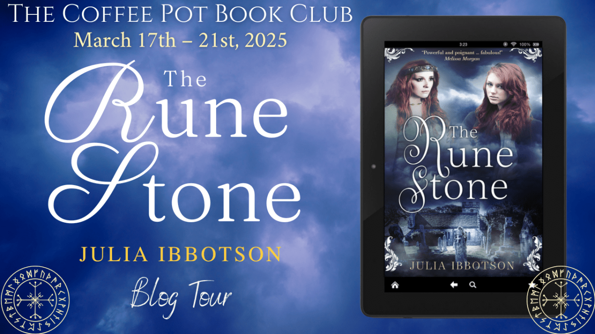 I’m delighted to welcome Julia Ibbotson and her book, The Rune Stone, to the blog #medieval #TimeTravel #Romance #Mystery #BlogTour #TheCoffeePotBookClub