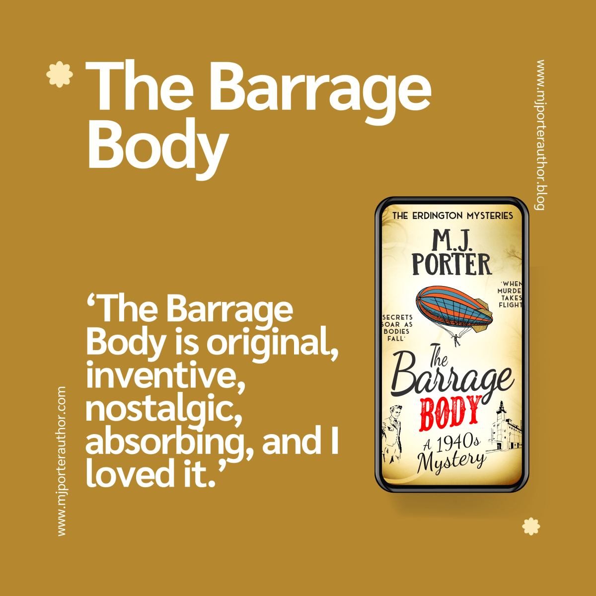 The inspiration for The Barrage Body, book 4 in The Erdington Mysteries (and why this isn’t quite the book I thought it would be) #histfic #mystery
