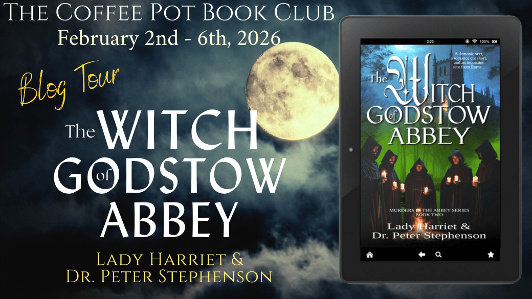 I’m delighted to welcome Lady Harriet (Harriet Taggart) and Dr. Peter Stephenson and their book, The Witch of Godstow Abbey, to the blog #TheWitchOfGodstowAbbey #HistoricalMystery #MurderMystery #theladyandthedoc #BlogTour #TheCoffeePotBookClub