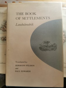 Image shows my copy of The Book of Settlements (The Landnamabok).